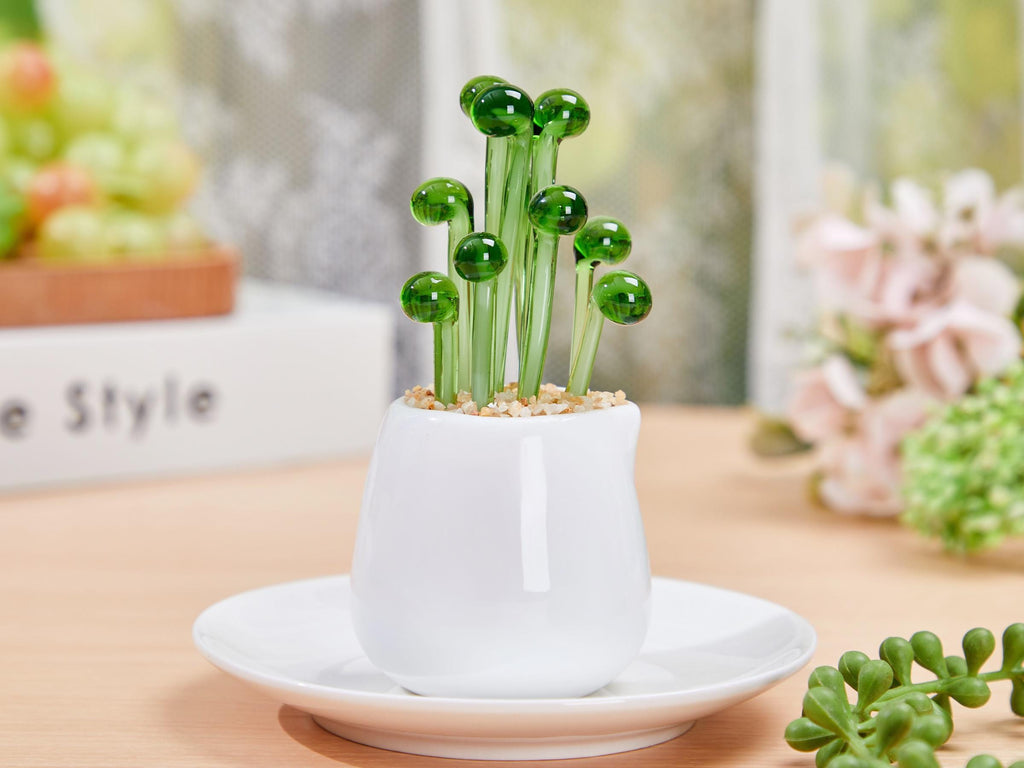 Glass Potted Plants,mini Glass Plants,glass Flower,stained Glass Plants,handmade Glass Succulents,artificial House Plant,car Glass Ornament