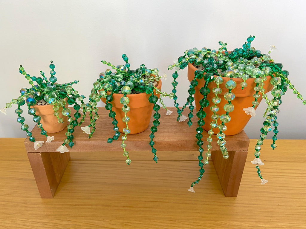 Last 1! Glass Beaded Succulent Plant, Suncatcher, Ornament