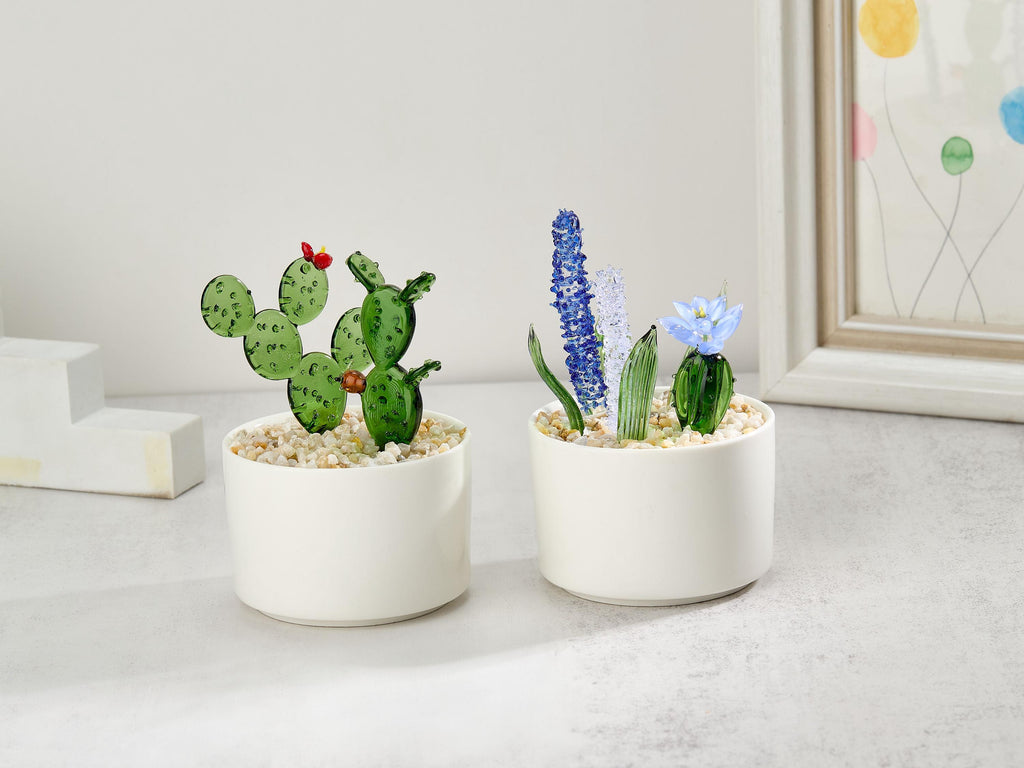 Handmade Fused Glass Succulents: Stained Glass Plant Decor