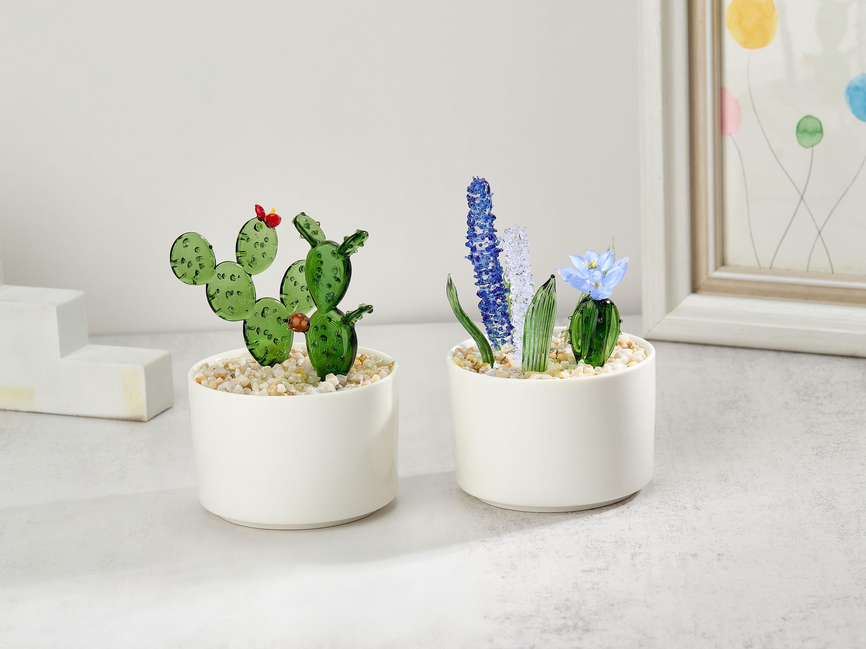 Handmade Fused Glass Succulents: Stained Glass Plant Decor