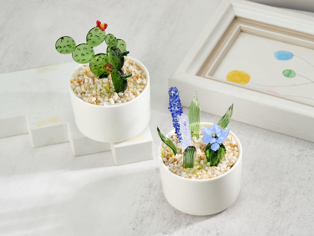 Handmade Fused Glass Succulents: Stained Glass Plant Decor