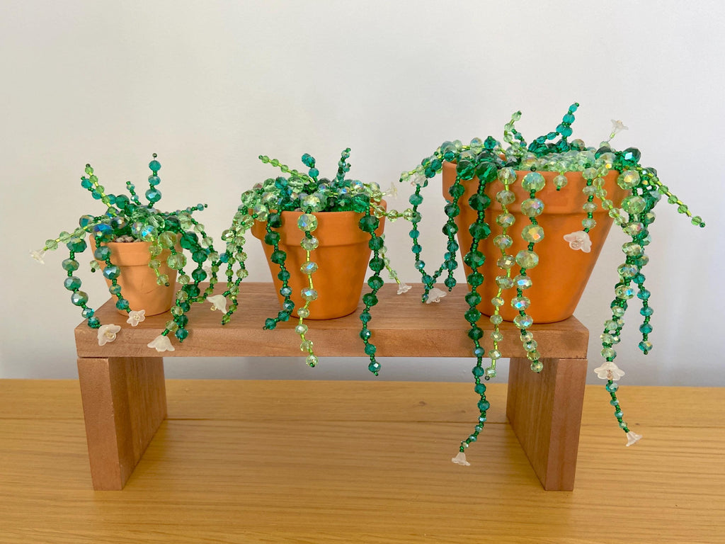 Last 1! Glass Beaded Succulent Plant, Suncatcher, Ornament
