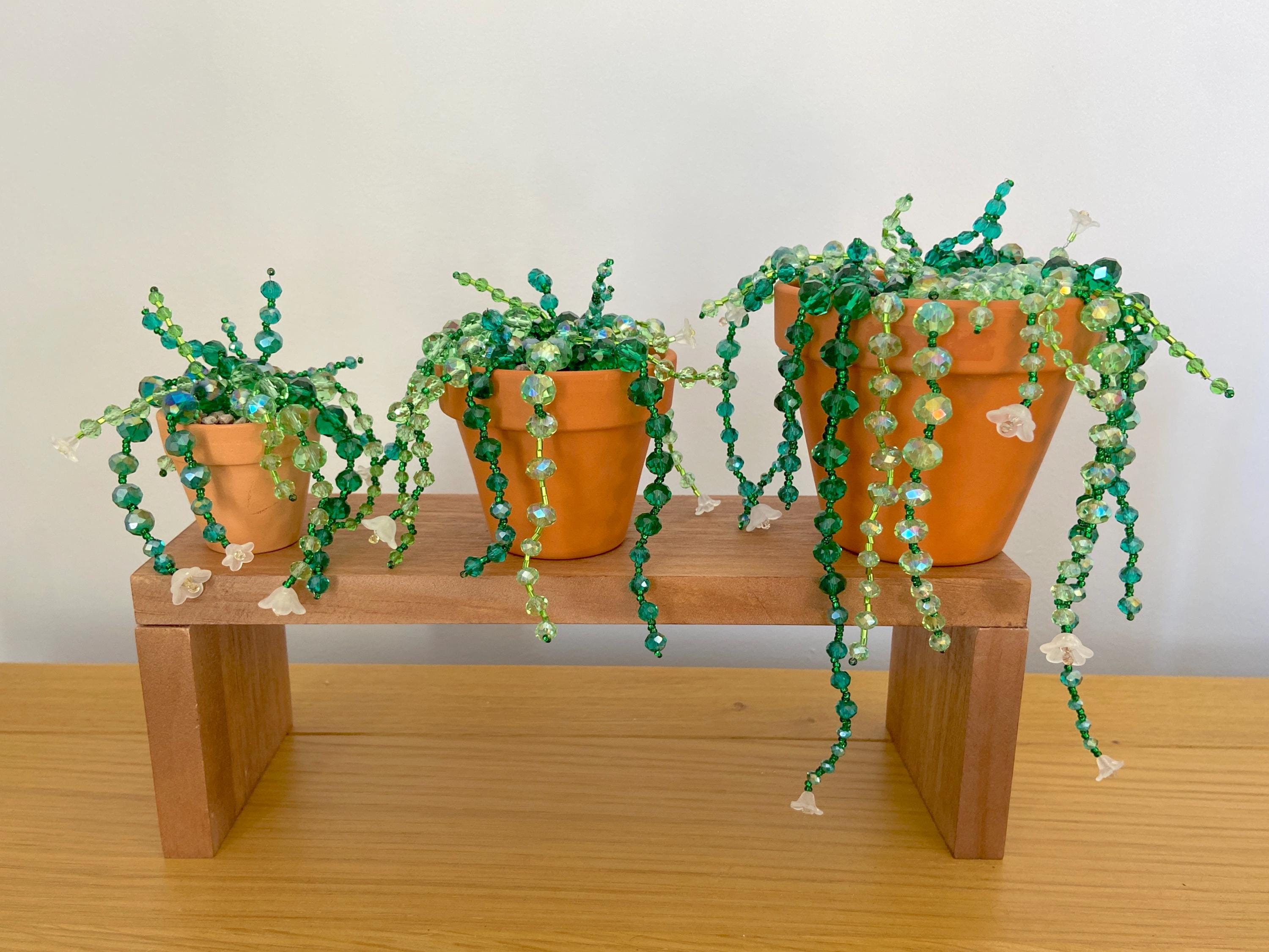Last 1! Glass Beaded Succulent Plant, Suncatcher, Ornament