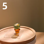 Glass Cactus Figurine, Hand Blown Plant, Handmade Glass Potted Plants, Mini Glass Succulent, Artificial Plant, Gift For Mom & Friends