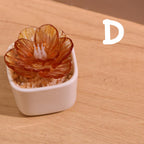 Handmade Glass Flowers,glass Potted Plant Sculptures,stained Glass Plants,home Decro,housewarming Gift,gift For Teacher