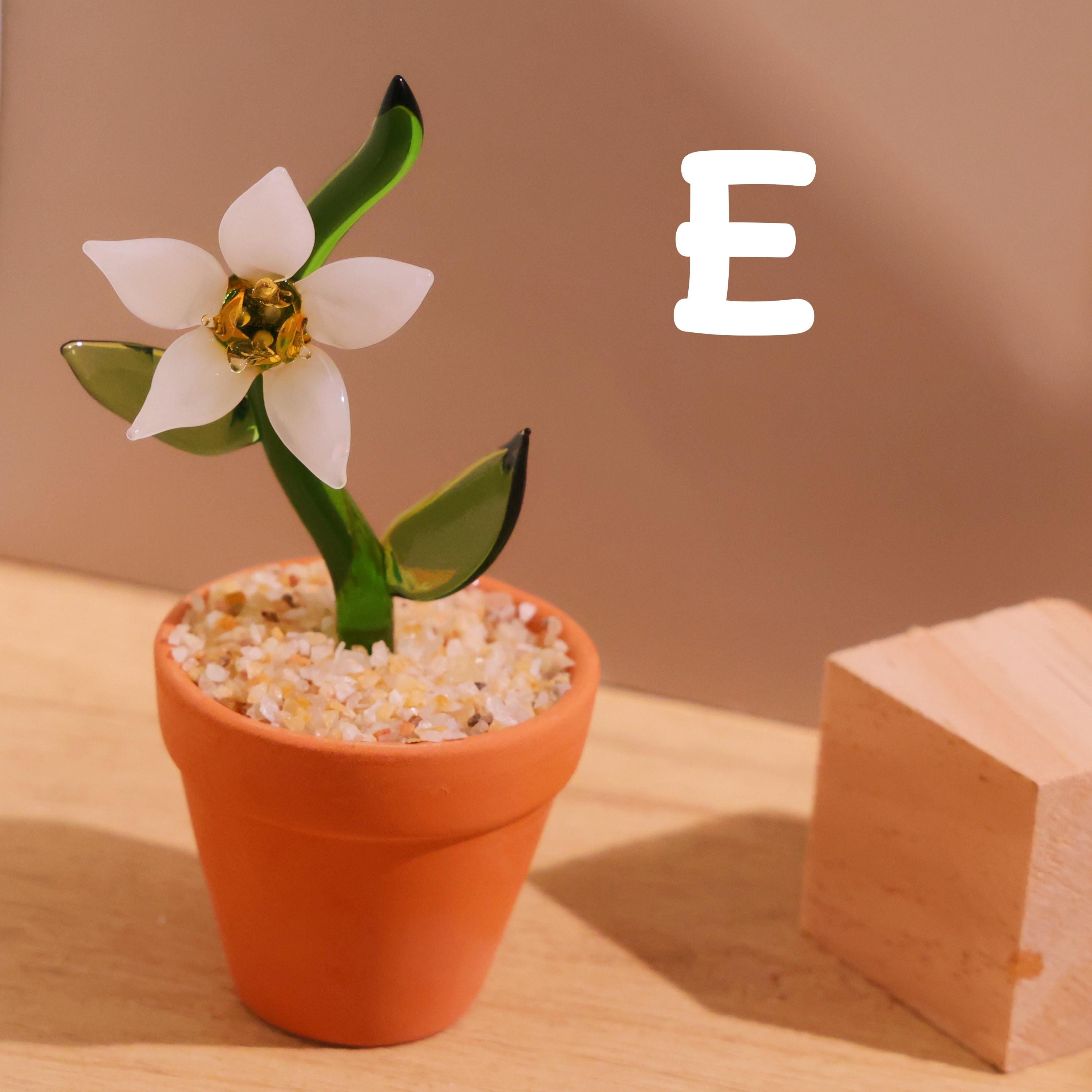 Handmade Glass Flowers,glass Potted Plant Sculptures,stained Glass Plants,home Decro,housewarming Gift,gift For Teacher