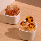 Handmade Glass Flowers,glass Potted Plant Sculptures,stained Glass Plants,home Decro,housewarming Gift,gift For Teacher