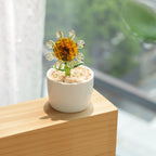 Hand Blown Glass Potted Plants - Glass Potted Birth Flowers