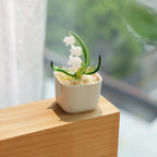 Hand Blown Glass Potted Plants - Glass Potted Birth Flowers