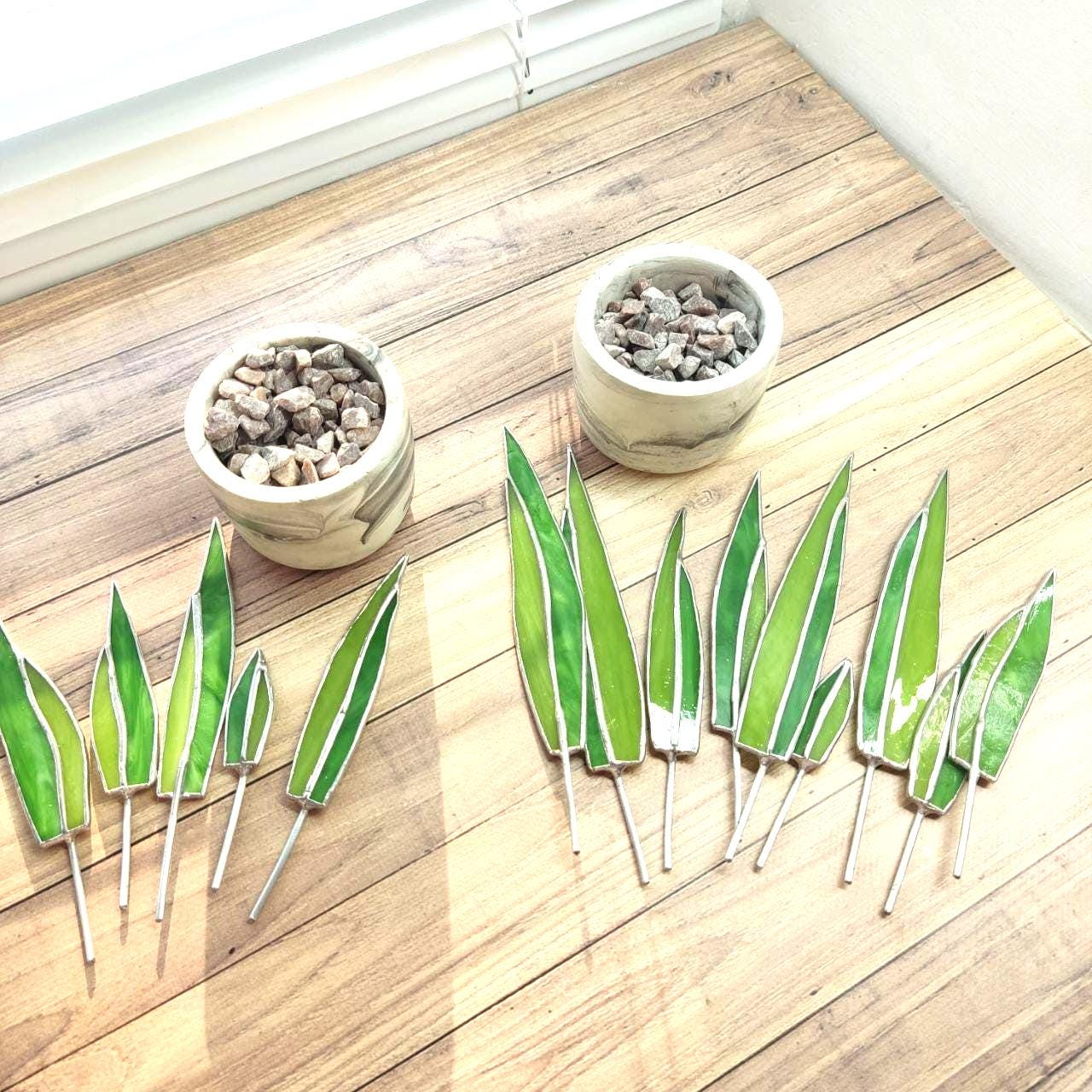 Agave Stained Glass, Handmade Plant Decor, Fake Suncatcher, Table 3d Cactus, Glass Succulent