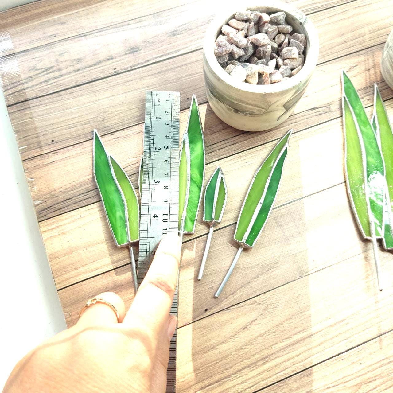 Agave Stained Glass, Handmade Plant Decor, Fake Suncatcher, Table 3d Cactus, Glass Succulent