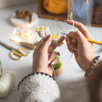 Crochet Flower Night Light In Glass Dome – Handmade Lily Of The Valley Or Single Tulip Lamp – Warm Glow Desk Decor & Eternal Gift For Her