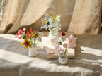 Handblown Glass Flower Bouquet, Miniature Vase Decor, Mother’s Day Gift, Handmade Tabletop Home Accent, Unique Collectible