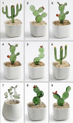 Handmade Glass Potted Plants – Mini Stained Glass Succulents, Artificial House Plant Decor  Car Ornament