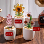 Handmade Glass Cactus And Succulents,glass Potted Plants,glass Lotus Leaf,stained Glass Plants,housewarming Gift,gift For Teacher,home Decor