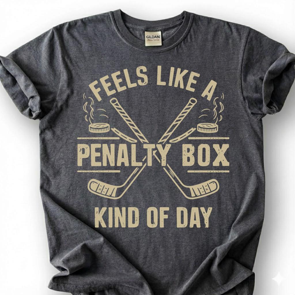Feels Like A Penalty Box Kind Of Day Shirt, Funny Hockey T-Shirt, Ice Hockey Player Tee, Hockey Mom Dad Gift, Hockey Lover