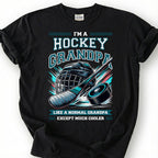 Hockey Grandpa Like A Normal Grandpa Except Much Cooler Shirt, Funny Hockey T-Shirt, Ice Hockey Grandfather Tee, Grandpa Gift
