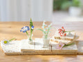 Handblown Glass Flower Bouquet, Miniature Vase Decor, Mother’s Day Gift, Handmade Tabletop Home Accent, Unique Collectible