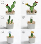 Handmade Glass Potted Plants – Mini Stained Glass Succulents, Artificial House Plant Decor  Car Ornament