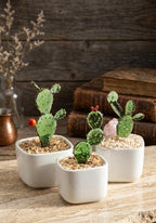 Handmade Glass Potted Plants – Mini Stained Glass Succulents, Artificial House Plant Decor  Car Ornament