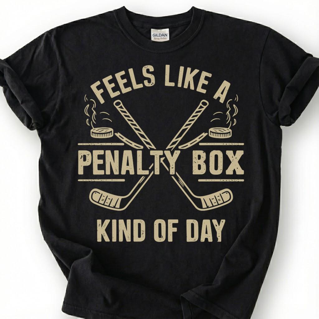 Feels Like A Penalty Box Kind Of Day Shirt, Funny Hockey T-Shirt, Ice Hockey Player Tee, Hockey Mom Dad Gift, Hockey Lover