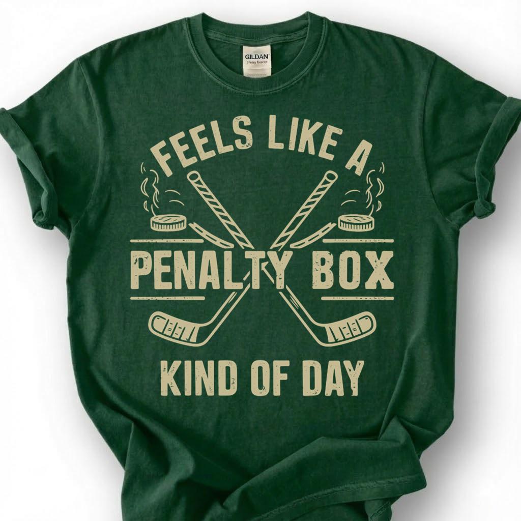 Feels Like A Penalty Box Kind Of Day Shirt, Funny Hockey T-Shirt, Ice Hockey Player Tee, Hockey Mom Dad Gift, Hockey Lover