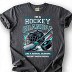 Hockey Grandpa Like A Normal Grandpa Except Much Cooler Shirt, Funny Hockey T-Shirt, Ice Hockey Grandfather Tee, Grandpa Gift