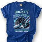 Hockey Grandpa Like A Normal Grandpa Except Much Cooler Shirt, Funny Hockey T-Shirt, Ice Hockey Grandfather Tee, Grandpa Gift