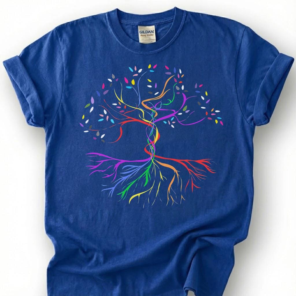 Rainbow Tree Of Life Pride DNA Shirt, LGBTQ Equality Tee, Gay Lesbian Ally Gift, Love Is Love Celebration Apparel, Queer Identity Top
